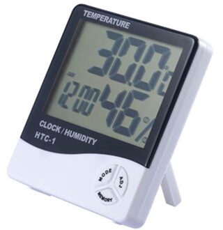 Indoor Kamer Lcd Elektronische Digitale Wekker Thermometer Temperatuur Luchtvochtigheid Vocht Meter