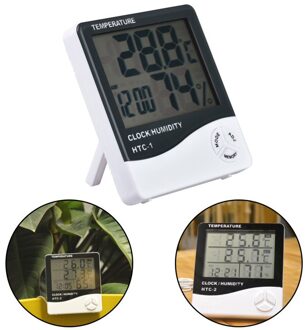 Indoor Kamer Specialiteit Klokken Lcd Elektrische Temperatuur Vochtigheid Meter Digitale Thermometer Hygrometer Weerstation Wekker