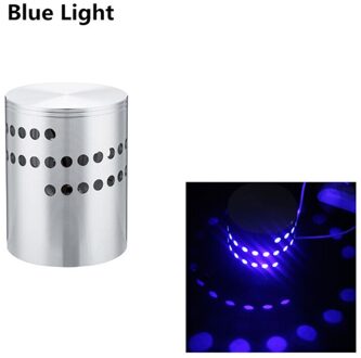 Indoor Led Wandlamp Led-Spot Creatieve Aluminium Blaker Wandlamp 360 ° Spiraal Licht Feestartikelen Woondecoratie Ktv bar blauw