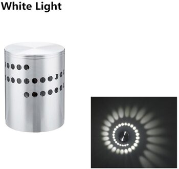 Indoor Led Wandlamp Led-Spot Creatieve Aluminium Blaker Wandlamp 360 ° Spiraal Licht Feestartikelen Woondecoratie Ktv bar cold wit