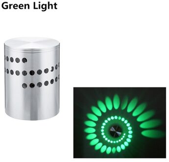 Indoor Led Wandlamp Led-Spot Creatieve Aluminium Blaker Wandlamp 360 ° Spiraal Licht Feestartikelen Woondecoratie Ktv bar groen
