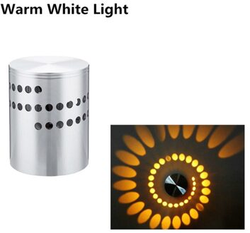 Indoor Led Wandlamp Led-Spot Creatieve Aluminium Blaker Wandlamp 360 ° Spiraal Licht Feestartikelen Woondecoratie Ktv bar warm wit