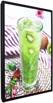 Indoor Lightbox Slim Poster Led Backlit Uithangbord Goedkope 13w-40X50cm zwart