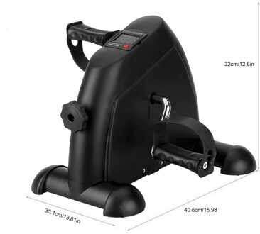 Indoor Mini Hometrainer Thuis Workout Exerciser Pedaal Stepper Fitness Draagbare Fiets Fietsen Been Arm Afvallen Machine zwart