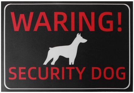 Indoor Outdoor Gebruik Lijm Pas Hond 30X20Cm 11.8X7.8 Inches Waarschuwing Security Hond Teken Voor hek Poorten Sticker