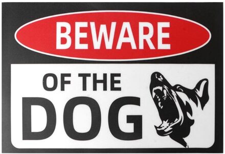 Indoor Outdoor Gebruik Lijm Pas Hond 30X20Cm 11.8X7.8 Inches Waarschuwing Security Hond Teken Voor hek Poorten Sticker