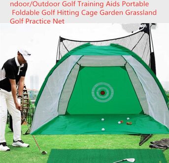 Indoor/Outdoor Golf Training Aids Draagbare Opvouwbare Golf Raken Kooi Tuin Grasland Golf Praktijk Netto