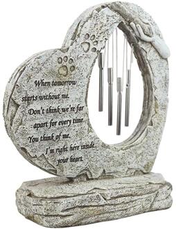 Indoor Outdoor Tuin Graf Grafsteen Huisdier Steen Gedenkteken Met Windgong Tuin Decoratie Huisdier Gedenkteken Stenen