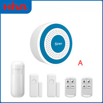 Indoor Strobe Sirene 433Mhz Licht Sirene Mini Standalone Strobe Sirene Home Security Geluid Alarmsysteem Met Pir Deur Sensor Oranje