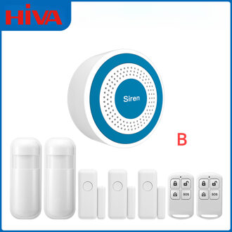 Indoor Strobe Sirene 433Mhz Licht Sirene Mini Standalone Strobe Sirene Home Security Geluid Alarmsysteem Met Pir Deur Sensor Roze