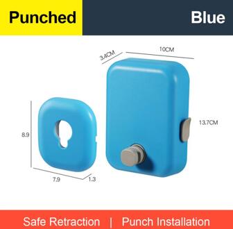 Indoor Telescopische Hanger Telescopische Waslijn Onzichtbare Drogen Waslijn Rack blauw