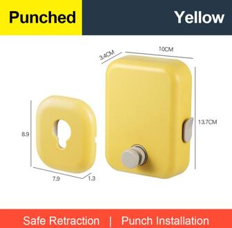 Indoor Telescopische Hanger Telescopische Waslijn Onzichtbare Drogen Waslijn Rack geel