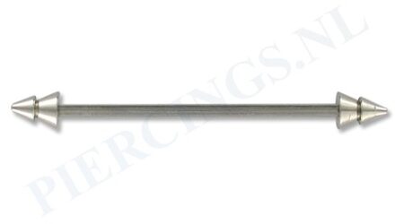 Industrial barbell dubbele spike