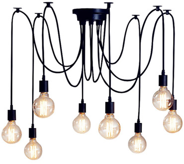 Industrial Pendant Lamp Nordic Spider E27 Loft Retro Edison DIY Adjustable Ceiling Hanging Lights Dining Living Room Chandelier