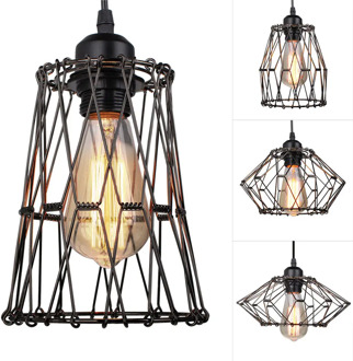 Industrial Retro Cage Pendant Lights Living Dining Room Kitchen Luminaire Adjustable LED Pendant Hanging Lamp Light Home Decor