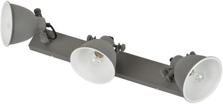 Industrial Spot 3-lichts Plafondlamp Vintage Grey Grijs