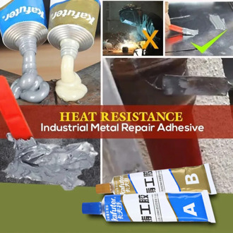IndustrialHeat Resistance Cold Weld Metal Repair Paste A&B Adhesive Gel High temperature resistance Adhesive Gel Caulk#25