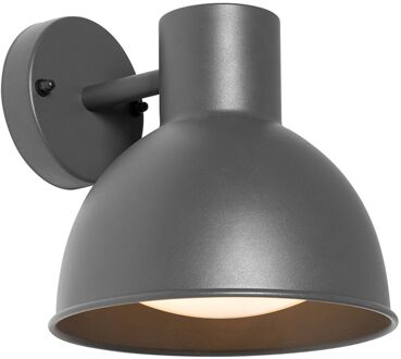 Industriële buitenwandlamp donkergrijs rond IP44 - Natas