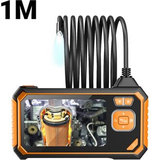 Industriële Inspectie Endoscoop Hd Camera 1080P Dual Lens 4.3Inch Scherm IP67 Waterdichte Industriële Borescope Led Verlichting 1700Mah hard draad 1M