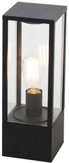 Industriële staande buitenlamp zwart 40 cm IP44 - Charlois