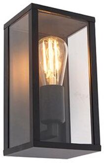 Industriële wandlamp zwart 26 cm IP44 - Charlois