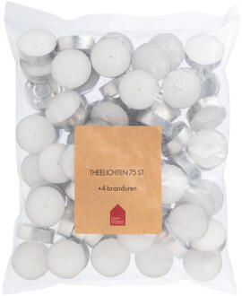 Inelichtjes - 75 Stuks - Wax - Wit - 29x24.8x4 Cm