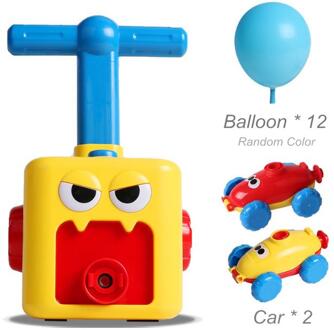 Inertiële Power Ballon Auto Set Draagbare Educatief Diy Speelgoed Voor Kinderen 12 bal reeks