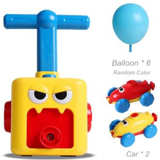 Inertiële Power Ballon Auto Set Draagbare Educatief Diy Speelgoed Voor Kinderen 6 bal reeks