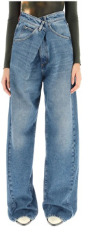 ines asymmetrische jeans Darkpark , Blue , Dames - W27