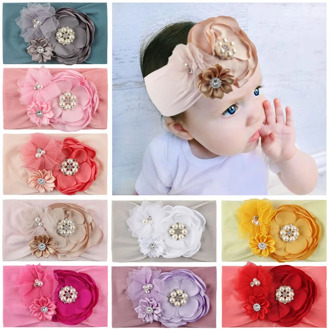 Infant Baby Girls Hairband Lace Flowers Print Cute Headband Headwear Apparel Photography Prop Party Gift