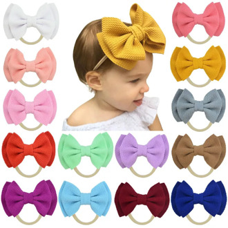 Infant Headband Toddler Big Knot Cute Solid Stretch Turban Big Bow Hairband Newborn Head Wear Baby Girl Boho
