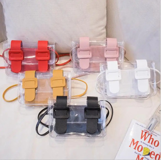 Infant Kids Baby Girls Shoulder handbags Bags Adjustable Jelly Transparent Shoulder Crossbody Bag for Girls Multifuncitonal bags