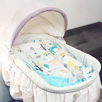 Infant Portable Crib bed Travel Crib Baby Cot Sleeping Sleep Basket for Stroller Bed Safety Protection Cushion