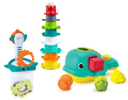 Infantino Water speelgoed walvis, 17 stuks Kleurrijk