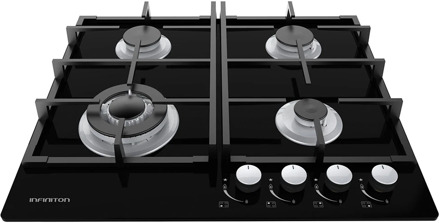 INFINITON GG-419 Gas plate-tempered glass plate, 4 fires, Natural/butane Gas