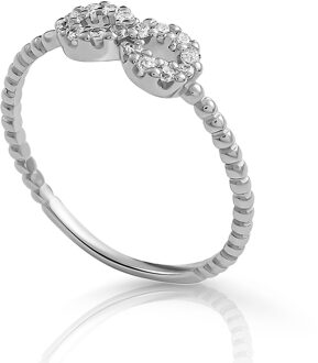 'Infinity' Damesring van 925 Sterling Zilver - Zilver ZR-7528 - Q