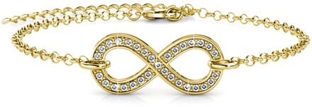 Infinity Eight Armbanden - Goud en Kristal