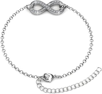 Infinity Eight Armbanden - Zilver en Kristal