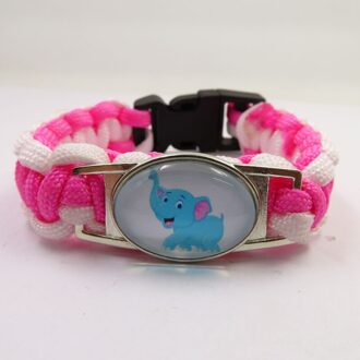 Infinity Liefde Olifant Glass Bead Armband Charm Dieren Gevlochten Armbanden Trendy Vrouwen En Mannen Sieraden Reddish bruin