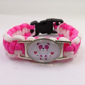 Infinity Liefde Panda Armband Charme Survival Paracord Armbanden Mode Vrouwen En Mannen Panda Sieraden