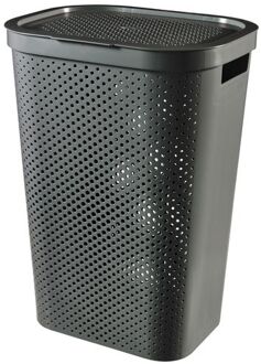Infinity Recycled Dots Wasmand + deksel - 60L - Grijs