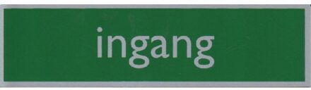Infobord pictogram ingang 165x44mm Zilver