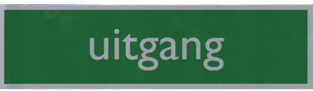 Infobord pictogram uitgang 165x44mm Zilver