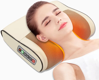 Infrared Heating Electric Massage Pillow Neck Shoulder Back Head Body Musle Multi Relaxation Massager Shiatsu Relief Pain Device