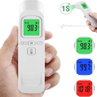 Infrarood Non-contact Voorhoofd Tthermometer Auto Thermometers Lcd Digitale Display Tricolor Oor Thermometer Contactloze Temperatuur