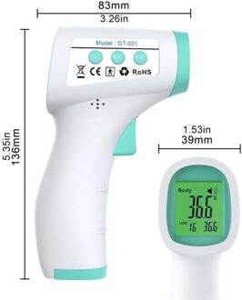 Infrarood Thermometer Digitale Non-contact Oor Voorhoofd Temperatuur Digitale Infrarood Body Termometro Infrarrojo Infravermelho Thermometer 1