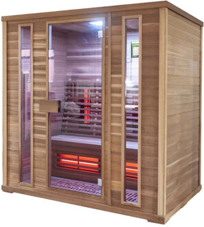 Infraroodsauna Elite Wellness Premiumline Canada 180x120x200 cm Red Cedar Hout