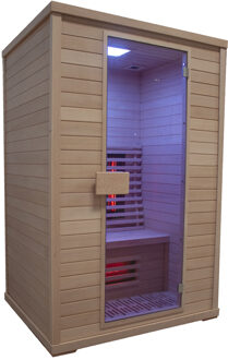 Infraroodsauna Elite Wellness Premiumline Litouwen 130x110x200 cm Hemlock Hout
