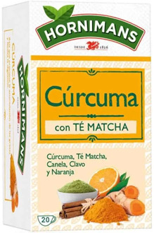 Infusion of turmeric with Matcha tea, cinnamon, clove and orange. 20 bags Hornimans