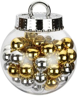 Inge Christmas Kerstballen - 50x - zilver - goud - D3 cm - kunststof - Kerstbal Multikleur